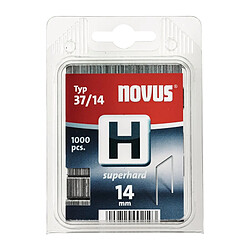 Novus Agrafe fine H tipo 37 largeur de l'agrafe 106 mm 14 mm 075 mm extra dure 1000