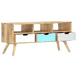 Maison Chic Meuble TV scandinave - Banc TV pour salon 110x35x48 cm Bois de manguier massif -MN83698