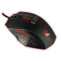 Innelec Souris gamer Drakkar Runemaster Evo - Optique - Rétro éclairée rouge - 2500 dpi - 7 boutons