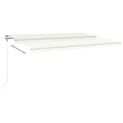 Avis Maison Chic Auvent automatique | Store banne extérieur | Marquise avec capteur de vent et LED 500x350 cm Crème -MN98608