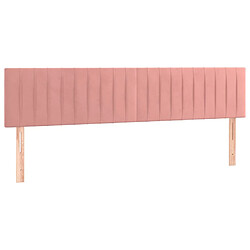 Maison Chic Lot de 2 Têtes de lit design pour chambre - Décoration de lit Rose 100x5x78/88 cm Velours -MN32014