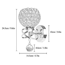 Appliques En Cristal De Chevet Allée Lampe Applique Murale Décor à La Maison Argent