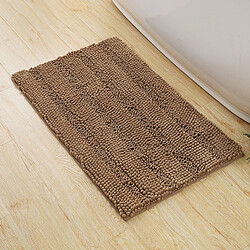 LUUCOZK Tapis de bain antidérapants Tapis de bain absorbants à séchage rapide - Marron-43X61cm