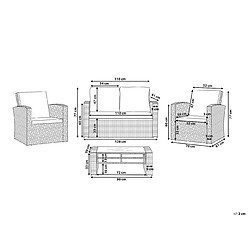 Avis Beliani Set de jardin LUCA Polyrotin Bois clair