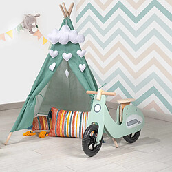 Tipi d'Enfant Montessori Robincool Kalpana 80x80x110 cm Pliable Usage Intérieur et Extérieur Fabriqué en Tissu Vert