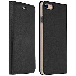 Avizar Housse iPhone SE 2022 / 2020 et 8 / 7 Clapet Flip Cover Ultra-fin Noir