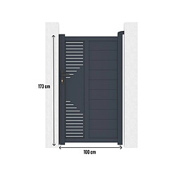 Avis Habitat Et Jardin Portillon en aluminium Jean - 100 x 173 cm - Anthracite