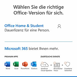 Microsoft OFFICE HOME AND STUDENT 2019 D - GERMAN EUROZONE MEDIALESS P6 GR