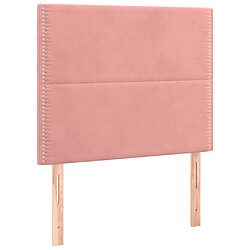 Acheter Maison Chic Lit Adulte - Lit simple Lit à sommier tapissier avec matelas moelleux - Meuble de Chambre - Rose 90x200 cm Velours -MN12837