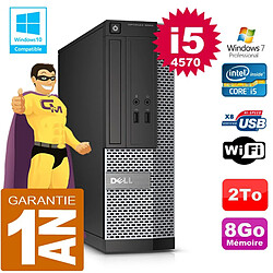 PC DELL 3020 SFF Core I5-4570 Ram 8Go Disque 2 To Graveur DVD Wifi W7 - Occasion