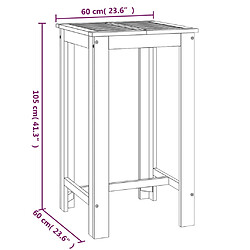 vidaXL Ensemble de bar de jardin 5 pcs bois d'acacia solide pas cher