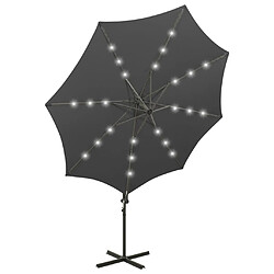 Acheter vidaXL Parasol de jardin en porte-à-faux avec mât et lumières LED