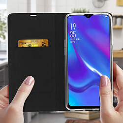 Acheter Etui Oppo RX17 Neo Effet Croisillons Porte-carte Fonction Support Noir - Bigben