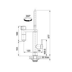 Mitigeur filtrant multifonctionnel chromé - 865579SBVL - FRANKE pas cher