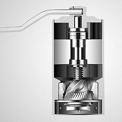 Avis Argent Durable Compact De Moulin à Bavure D'acier Inoxydable De Machine Manuelle De Moulin à Main De Café