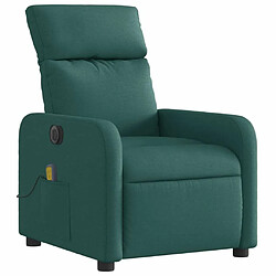 Avis Maison Chic Fauteuil Relax pour salon, Fauteuil de massage inclinable électrique Vert foncé Tissu -GKD51636