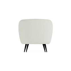 Acheter ICONIK INTERIOR Fauteuil avec Accoudoirs En Bouclette Fausse Fourrure Tapissée - Boucles Blanches - Nuba Blanc