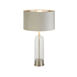 Searchlight Lampe de table Oxford Acier doux,verre Nickel satiné