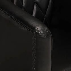 Acheter vidaXL Chaise cabriolet noir cuir véritable