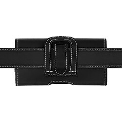 Avizar Housse pochette ceinture doubles attaches Smartphones taille SL - Noir