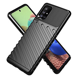 Coque en TPU texture sergé noir pour votre Samsung Galaxy A71 5G SM-A716