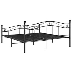 Acheter vidaXL Cadre de lit sans matelas noir métal 160x200 cm