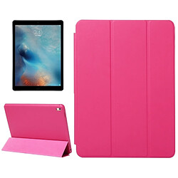 Wewoo Smart Cover Magenta pour iPad Pro 9.7 pouces Housse en cuir de couleur unie à rabat horizontal avec support à trois rabats et fonction réveil / veille