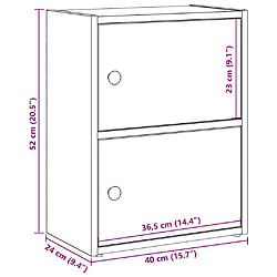 vidaXL Bibliothèque blanc 40x24x52 cm bois d'ingénierie pas cher