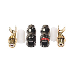 Acheter Wewoo Adaptateur TR026-1 2 PCS RCA Prise audio Jack plaqué or pour câble audio DIY et câble vidéo