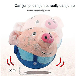 Universal (Bleu cochon aux algues) peluche electrique pain super boule de saut aux algues, rechargeable pour chanter