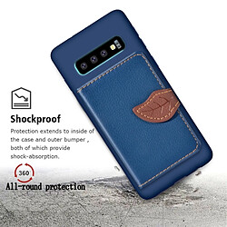 Acheter Wewoo étuis Coque Housse Étui de protection en TPU texturé à texture litchi avec feuille magnétique pour Galaxy S10 +, emplacements pour cartes, support et porte-monnaie (Noir)