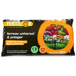 Avis Fertilor Terreau universel et potager pleine terre ou bac 40 litres (Lot de 3) Lot de 3.