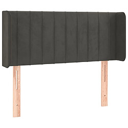 Avis Maison Chic Tête de lit moderne à LED lumineuse pour chambre - Décoration de lit Gris foncé 83x16x78/88 cm Velours -MN85567