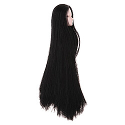 Acheter 1/6 femme poupée bjd cheveux noirs tête sculpter les parties du corps de poupée