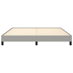 Maison Chic Lit adulte - Lit simple Cadre de lit,Structure du lit Contemporain Gris clair 160x200 cm Tissu -MN15376 pas cher