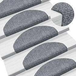 vidaXL Tapis autoadhésifs de marches 10 pcs Gris clair 65x21x4 cm