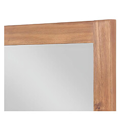 Avis Vente-Unique Miroir rectangle avec contour en bois d'acacia - 90 x 60 cm - SEPANG