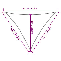 vidaXL Voile d'ombrage 160 g/m² Terre cuite 3,5x3,5x4,9 m PEHD pas cher