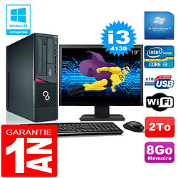 PC Fujitsu Esprimo E720 E85+ SFF I3-4130 RAM 8Go Disque 2 To Wifi W7 Ecran 19" - Occasion