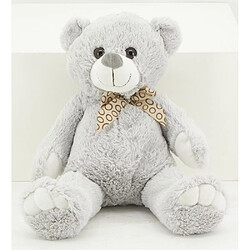 Acheter Aubry Gaspard Peluche ours en acrylique gris 30 cm.