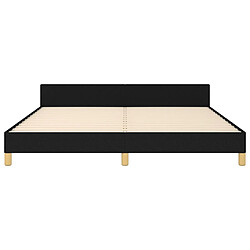 Acheter vidaXL Cadre de lit sans matelas noir 160x200 cm tissu