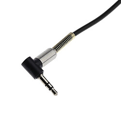 Avis Câble audio auxiliaire de 3,5 mm mâle vers câble mâle 90 degrés ligne droite angle noir