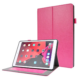 Etui en PU conception à deux volets de texture de cheval fou rose pour votre Apple iPad 10.2 (2020)