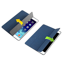 Acheter Etui en PU tissu de jeans avec fente pour stylo bleu pour votre Apple iPad Pro 10.5