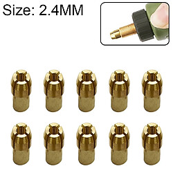 Wewoo 11 PCS Écrou de serrage en cuivre à trois griffes pour raccords broyeur électrique diameter Diamètre d'alésage: 2.4mm