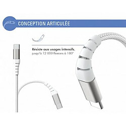 Acheter BIGBEN Câble Renforcé USB C/USB C 2m 3A Garanti à vie Blanc Force Power Lite