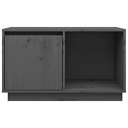 Avis Maison Chic Meuble TV scandinave - Banc TV pour salon Gris 74x35x44 cm Bois de pin massif -MN29567