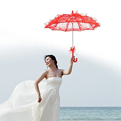 Acheter Wewoo Décorations de Fête Mariage Dentelle Coton Parapluie Danser Photographie Prop Rose Rouge