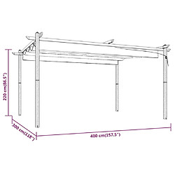 Maison Chic Tonnelle | Pergola de jardin avec toit rétractable 4x3 m Anthracite -GKD52221 pas cher