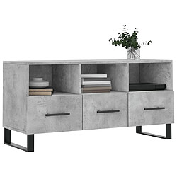 Avis Maison Chic Meuble TV scandinave - Banc TV pour salon gris béton 102x36x50 cm bois d'ingénierie -MN46249